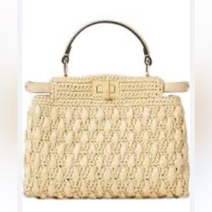 Fendi Peekaboo Rafia and Leather - Beige - Elegant and Classy!! Great condition!